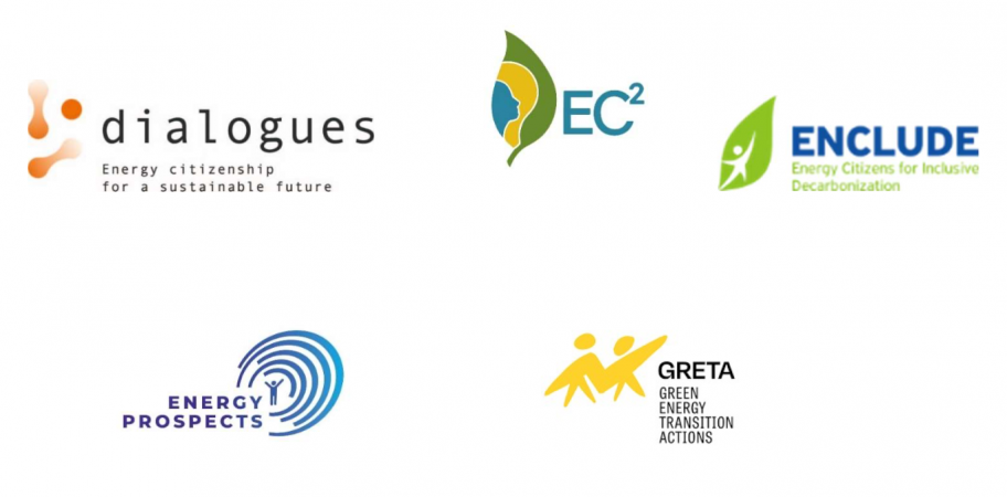 The logos of ENCLUDE and H2020 sister projects