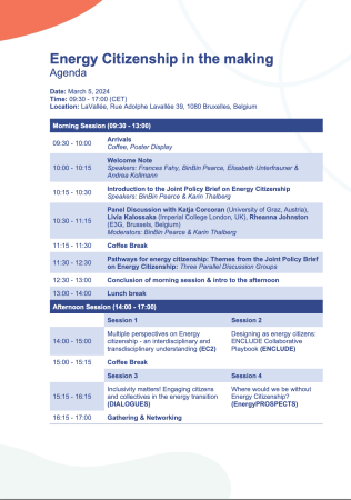 event agenda